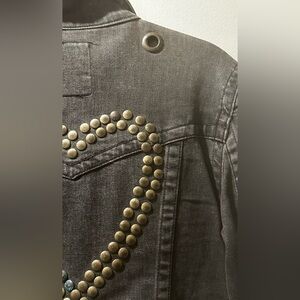 Free People heart washed out Jean jacket